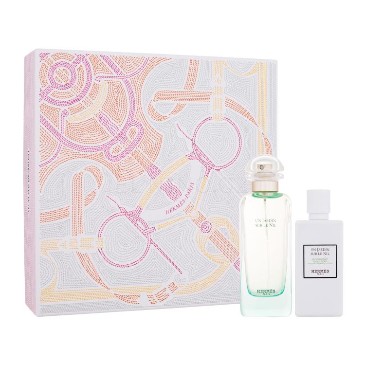 Hermes Un Jardin Sur Le Nil SET2 Dárková kazeta toaletní voda 100 ml + tělové mléko 80 ml