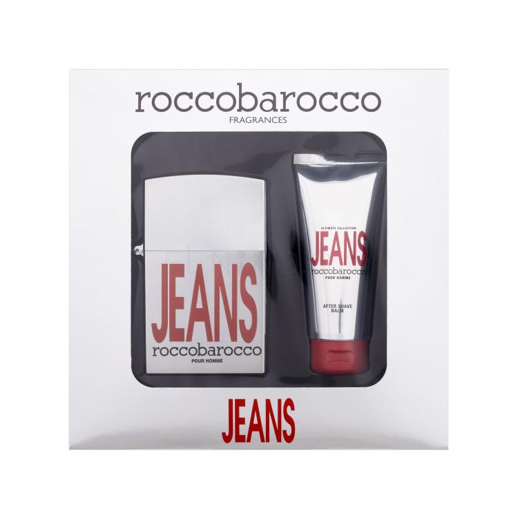 Roccobarocco Jeans Dárková kazeta toaletní voda 75 ml + balzám po holení 100 ml