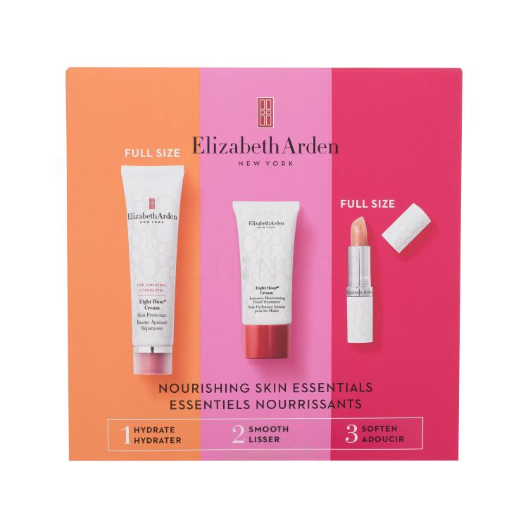 Elizabeth Arden Eight Hour Cream Nourishing Skin Essentials SET2 Dárková kazeta tělový balzám Eight Hour Cream Skin Protectant 50 ml + krém na ruce Eight Hour Cream Intensive Moisturizing Hand Treatment 30 ml + balzám na rty Eight Hour Cream Lip Protectant Stick SPF15 3,7 g