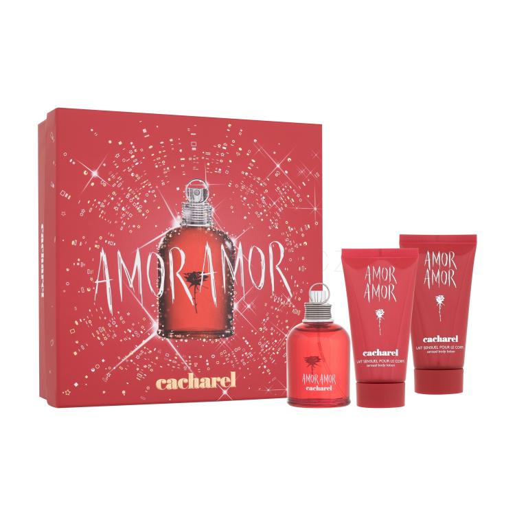 Cacharel Amor Amor SET2 Dárková kazeta toaletní voda 50 ml + tělové mléko 2 x 50 ml