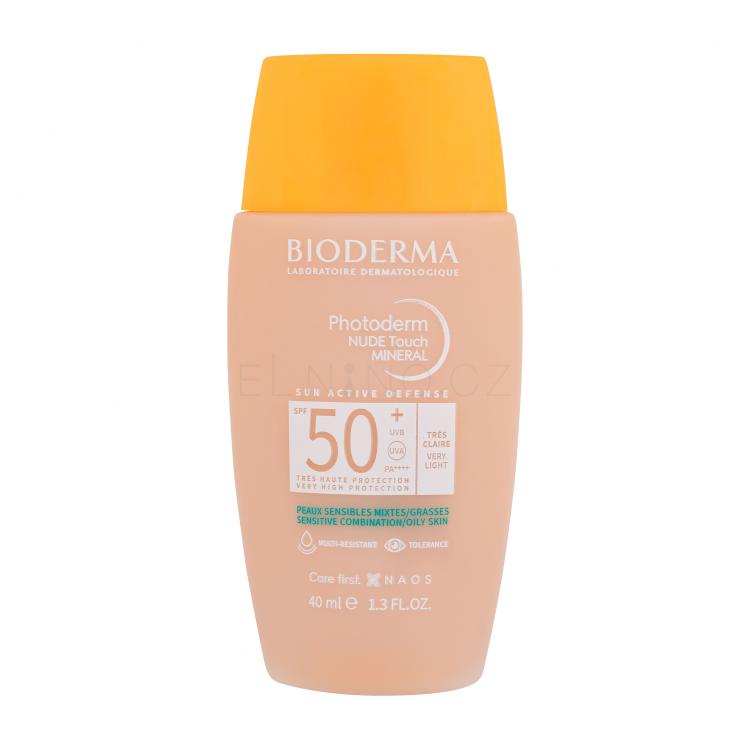 BIODERMA Photoderm Nude Touch Mineral SPF50+ Opalovací přípravek na obličej 40 ml Odstín Very Light