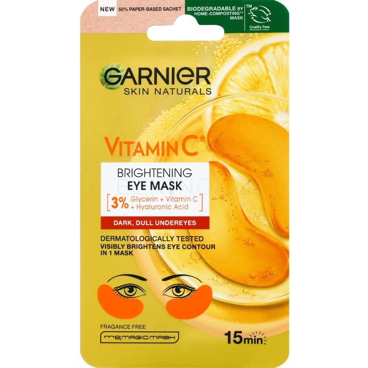 Garnier Skin Naturals Vitamin C Brightening Eye Mask Maska na oči pro ženy 1 ks