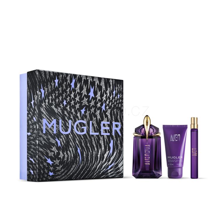 Mugler Alien Dárková kazeta parfémovaná voda 60 ml + tělové mléko 50 ml + parfémovaná voda 10 ml