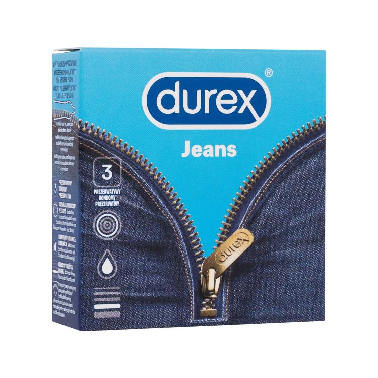 Durex Jeans Kondomy pro muže Set poškozená krabička