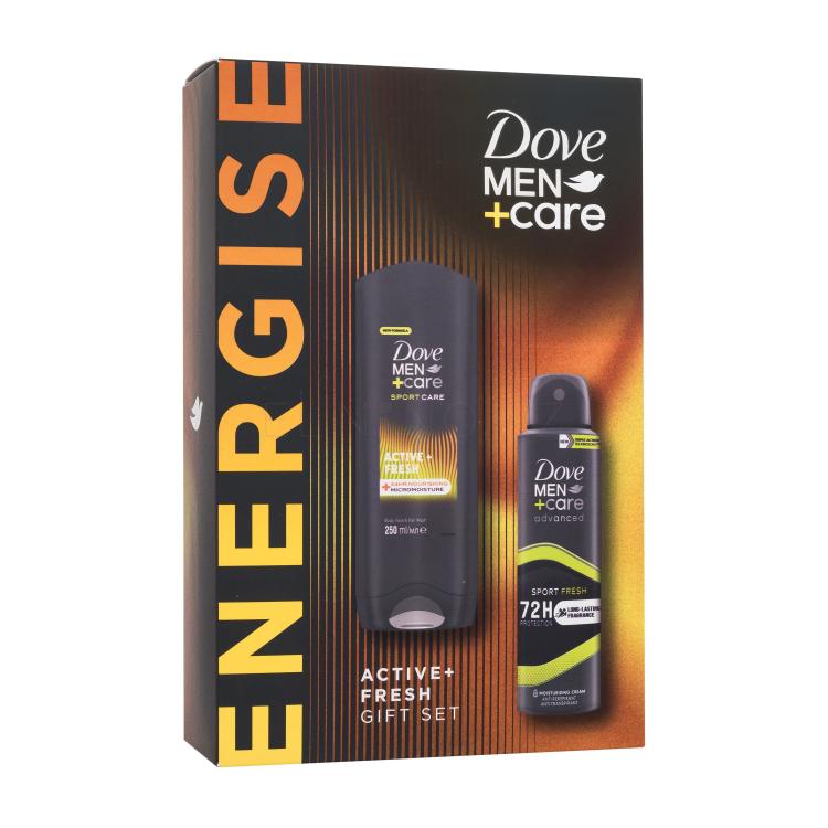 Dove Men + Care Energise Dárková kazeta antiperspirant Men Care Advanced Sport Fresh 150 ml + sprchový gel Men Care Sport Care Active Fresh 250 ml