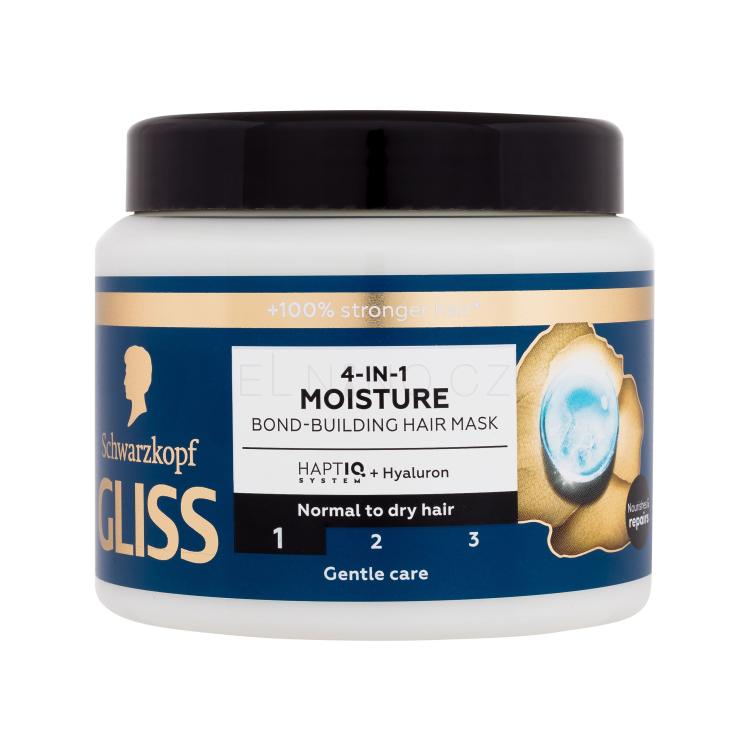 Schwarzkopf Gliss Moisture 4-in-1 Hair Mask Maska na vlasy pro ženy 400 ml