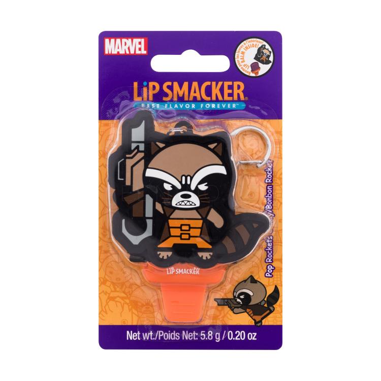 Lip Smacker Marvel Guardians of the Galaxy Rocket Keychain Lip Balm Pop Rockets Candy Balzám na rty pro děti 5,8 g