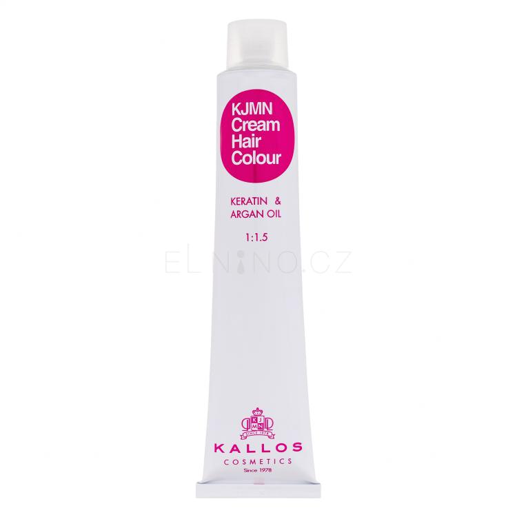 Kallos Cosmetics KJMN Cream Hair Colour Keratin &amp; Argan Oil Barva na vlasy pro ženy 100 ml Odstín 4.7 Mocha