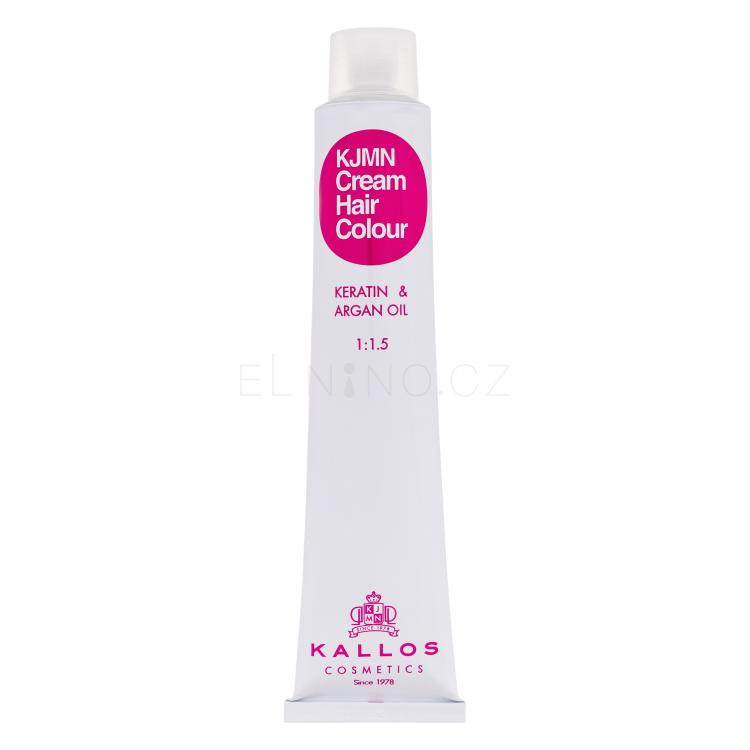 Kallos Cosmetics KJMN Cream Hair Colour Keratin &amp; Argan Oil Barva na vlasy pro ženy 100 ml Odstín 7.32 Cinnamon