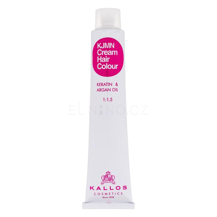 Kallos Cosmetics KJMN Cream Hair Colour Keratin &amp; Argan Oil Barva na vlasy pro ženy 100 ml Odstín 7.45 Medium Copper Mahogany Blond