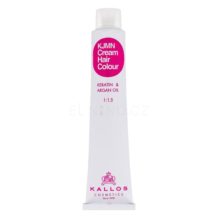 Kallos Cosmetics KJMN Cream Hair Colour Keratin &amp; Argan Oil Barva na vlasy pro ženy 100 ml Odstín 0.44 Copper