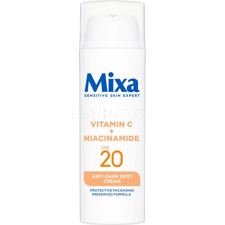 Mixa Vitamin C + Niacinamide Anti-Dark Spot Cream SPF20 Denní pleťový krém 50 ml