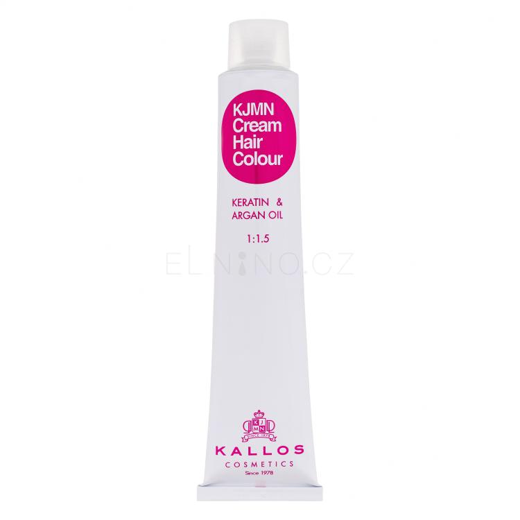 Kallos Cosmetics KJMN Cream Hair Colour Keratin &amp; Argan Oil Barva na vlasy pro ženy 100 ml Odstín 7.53 Chestnut