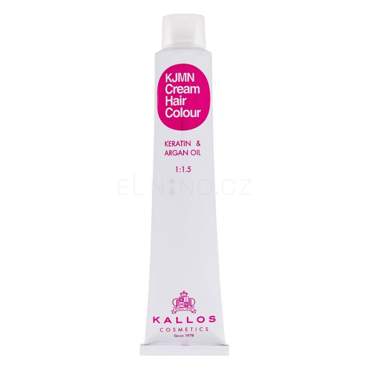 Kallos Cosmetics KJMN Cream Hair Colour Keratin &amp; Argan Oil Barva na vlasy pro ženy 100 ml Odstín 6.5 Dark Mahogany Blond