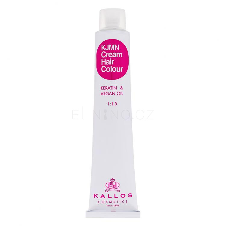 Kallos Cosmetics KJMN Cream Hair Colour Keratin &amp; Argan Oil Barva na vlasy pro ženy 100 ml Odstín 9.1 Very Light Ash Blond