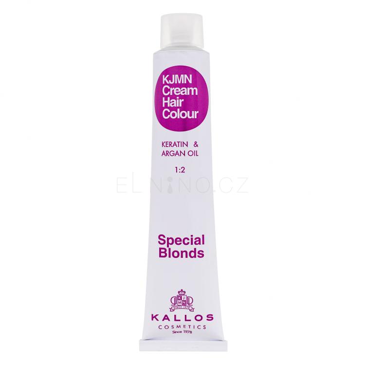 Kallos Cosmetics KJMN Cream Hair Colour Keratin &amp; Argan Oil Special Blonds Barva na vlasy pro ženy 100 ml Odstín 12.013 Special Ultra Beige Blond