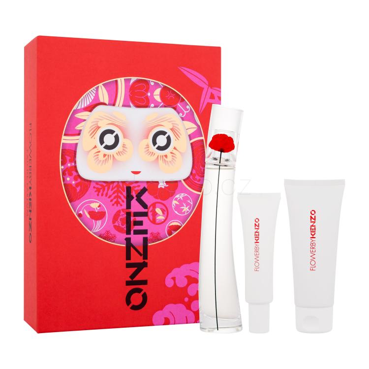 KENZO Flower By Kenzo Dárková kazeta parfémovaná voda 50 ml + tělové mléko 75 ml + krém na ruce 20 ml