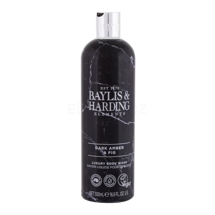 Baylis &amp; Harding Elements Dark Amber &amp; Fig Sprchový gel pro ženy 500 ml poškozený flakon