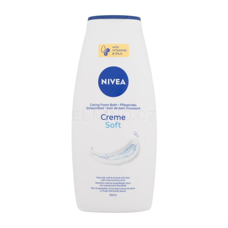 Nivea Creme Soft Caring Foam Bath Pěna do koupele pro ženy 750 ml