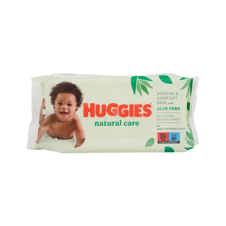 Huggies Natural Care Aloe Vera Baby Cleansing Wipes Čisticí ubrousky pro děti 56 ks