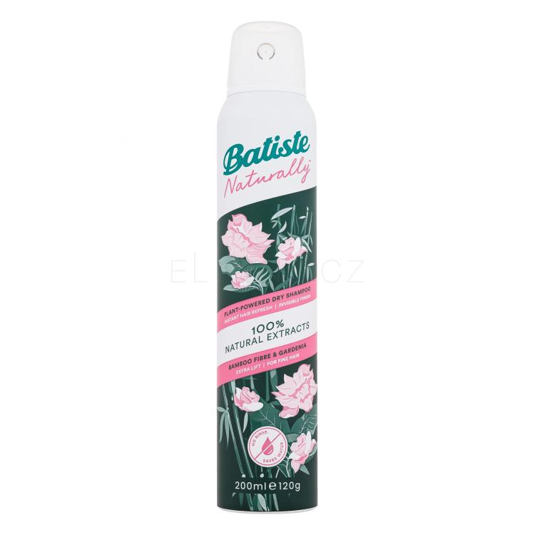 Batiste Naturally Bamboo Fibre &amp; Gardenia Suchý šampon pro ženy 200 ml