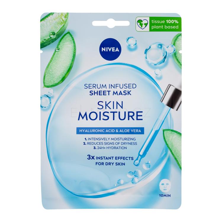 Nivea Skin Moisture Serum Infused Sheet Mask Pleťová maska pro ženy 1 ks