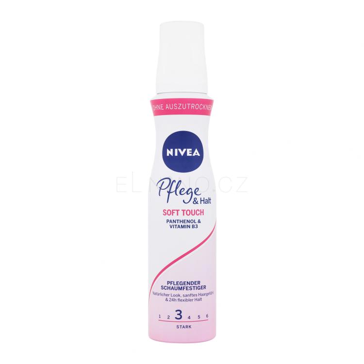 Nivea Care &amp; Hold Soft Touch Caring Mousse Tužidlo na vlasy pro ženy 150 ml poškozený flakon