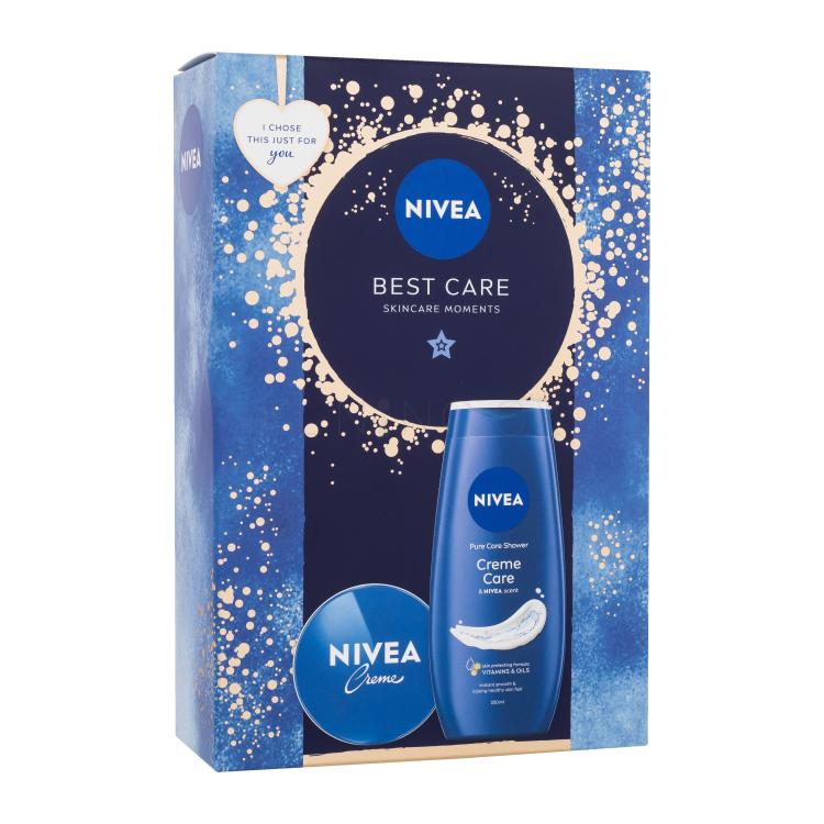 Nivea Best Care Dárková kazeta univerzální krém Creme 75 ml + sprchový gel Creme Care 250 ml