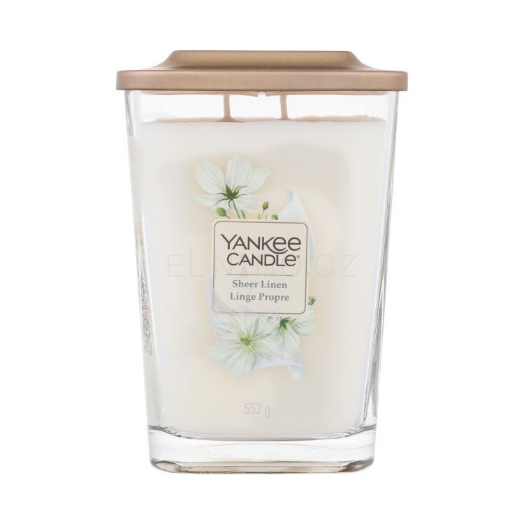 Yankee Candle Elevation Collection Sheer Linen Vonná svíčka 552 g vada zbarvení