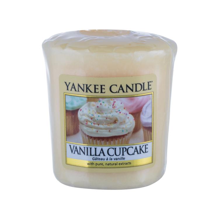 Yankee Candle Vanilla Cupcake Vonná svíčka 49 g vada zbarvení