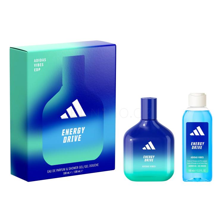 Adidas Vibes Energy Drive Dárková kazeta parfémovaná voda 100 ml + sprchový gel 100 ml