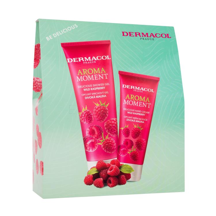 Dermacol Aroma Moment Wild Raspberry Dárková kazeta sprchový gel Wild Raspberry 250 ml + krém na ruce Wild Raspberry 100 ml