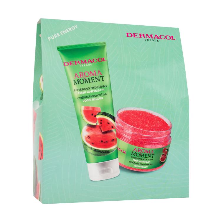 Dermacol Aroma Moment Fresh Watermelon Dárková kazeta sprchový gel Fresh Watermelon 250 ml + tělový peeling Fresh Watermelon 200 g