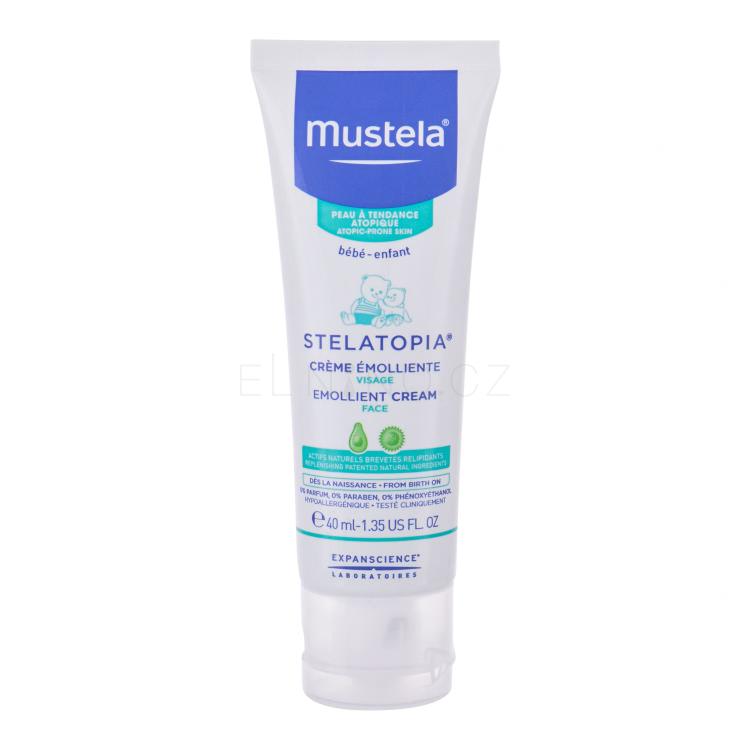 Mustela Bébé Stelatopia Emollient Cream Denní pleťový krém pro děti 40 ml poškozená krabička