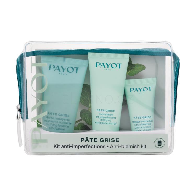 PAYOT Pâte Grise Anti Blemish Kit Dárková kazeta čisticí gel 50 ml + pleťový gel 30 ml + pleťová maska 15 ml + taštička