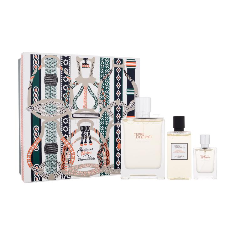 Hermes Terre d´Hermès Eau Givrée Dárková kazeta parfémovaná voda 100 ml + sprchový gel 80 ml + parfémovaná voda 12,5 ml poškozená krabička