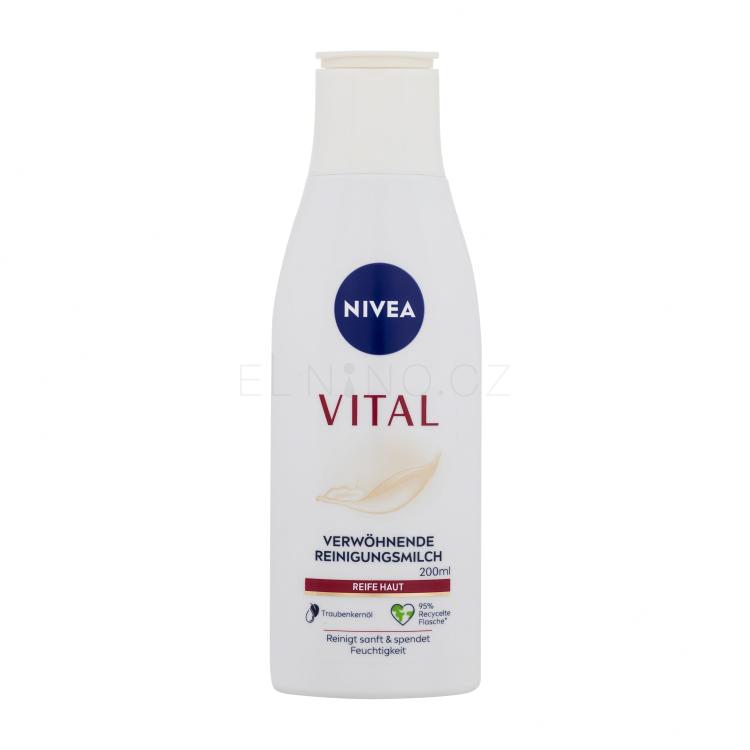 Nivea Vital Pampering Cleansing Milk Čisticí mléko pro ženy 200 ml