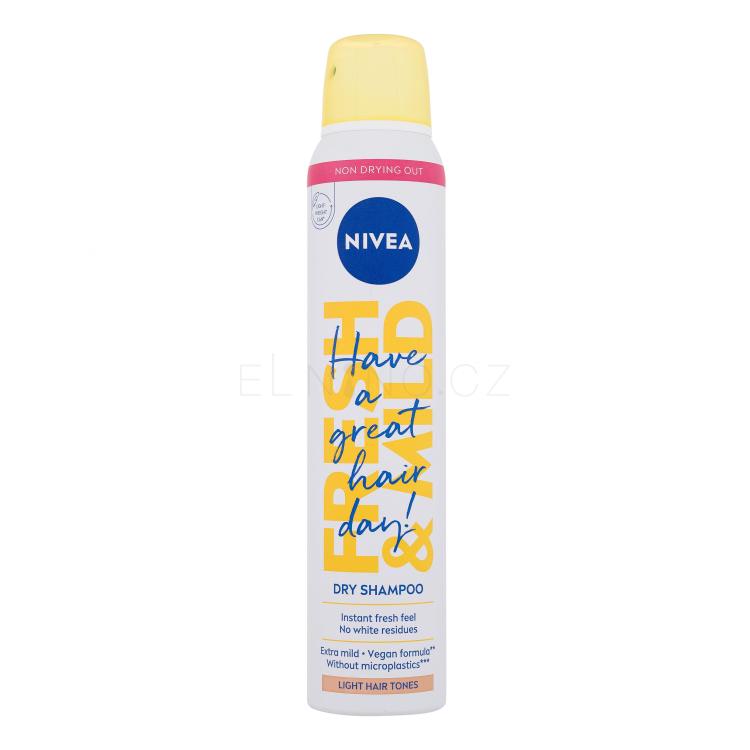 Nivea Fresh &amp; Mild Light Hair Tones Dry Shampoo Suchý šampon pro ženy 200 ml