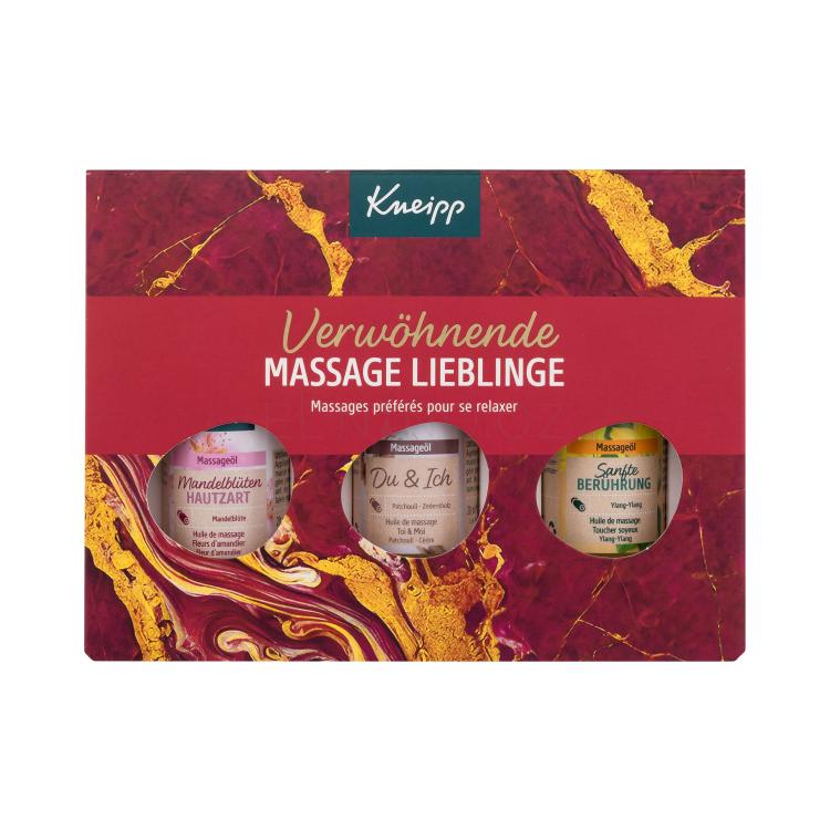 Kneipp Massage Oil Gift Set Dárková kazeta masážní olej Almond Blossoms (Mandelblüten Hautzart) 20 ml + masážní olej Patchouli (Do &amp; Ich) 20 ml + masážní olej Ylang-Ylang (Sanfte Berührung)  20 ml