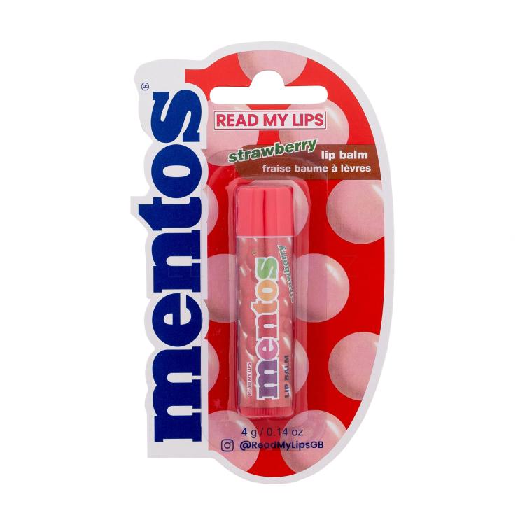 Read My Lips Mentos Strawberry Lip Balm Balzám na rty pro ženy 4 g