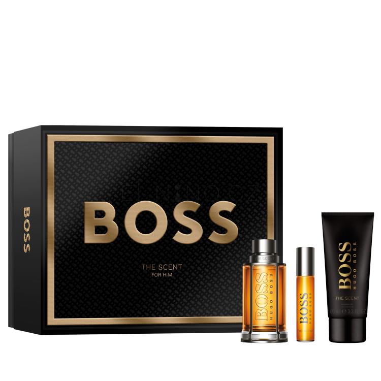 HUGO BOSS Boss The Scent SET1 Dárková kazeta toaletní voda 100 ml + toaletní voda 10 ml + sprchový gel 100 ml