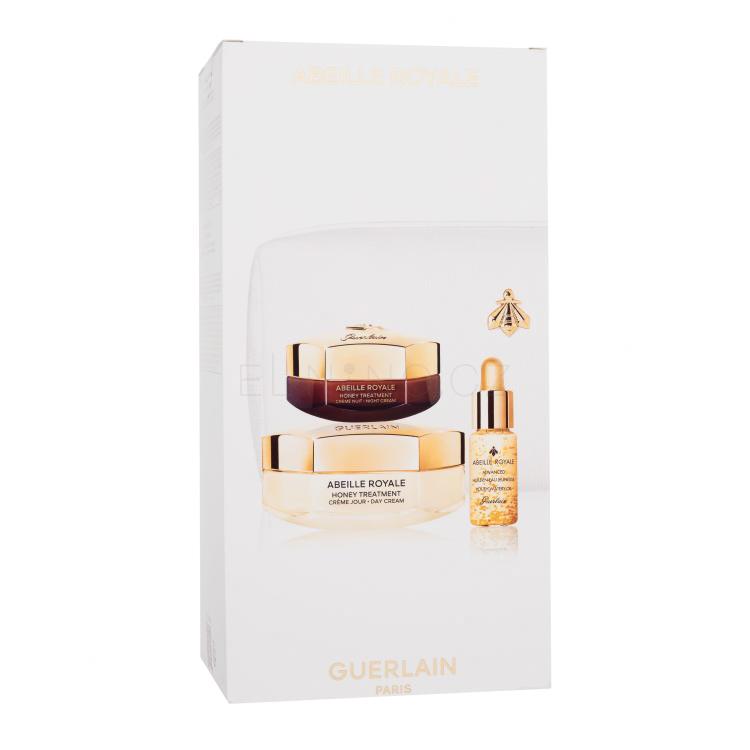 Guerlain Abeille Royale Double R Advanced Serum Age-Defying Programme Dárková kazeta denní pleťový krém Abeille Royale Honey Treatment 50 ml + noční pleťový krém Abeille Royale Honey Treatment 15 ml + pleťový olej Abeille Royale Advanced Youth Watery Oil 5 ml + kosmetická taštička