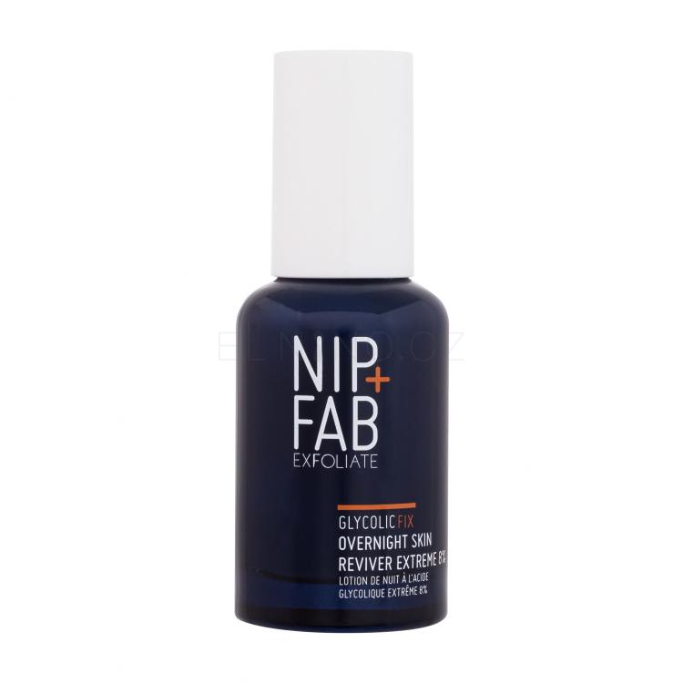 NIP+FAB Exfoliate Glycolic Fix Overnight Skin Reviver Extreme 8% Pleťové sérum pro ženy 45 ml