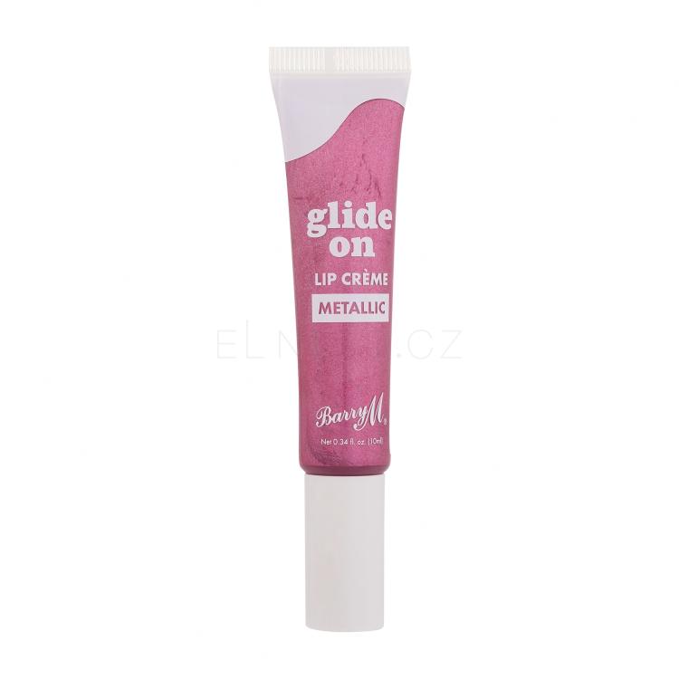 Barry M Glide On Lip Crème Metallic Rtěnka pro ženy 10 ml Odstín Mulberry Mood