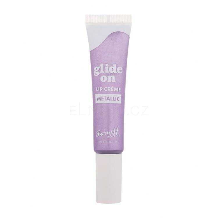 Barry M Glide On Lip Crème Metallic Rtěnka pro ženy 10 ml Odstín Lavender Crush