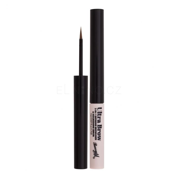 Barry M Ultra Brow 2-in-1 Defining Browliner &amp; Nourishing Serum Tužka na obočí pro ženy 1,7 ml Odstín Light Brown