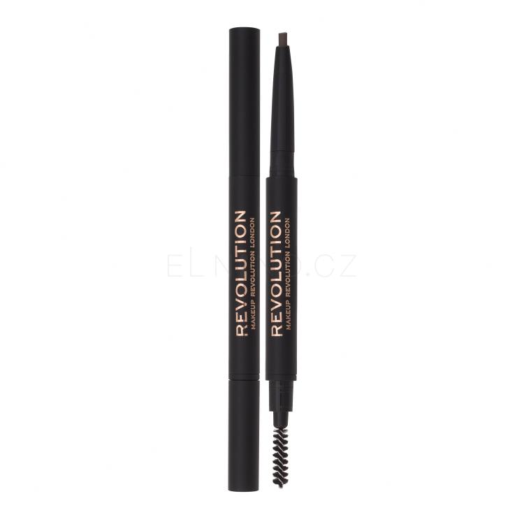 Makeup Revolution London Duo Brow Definer Tužka na obočí pro ženy 0,25 g Odstín Medium Brown