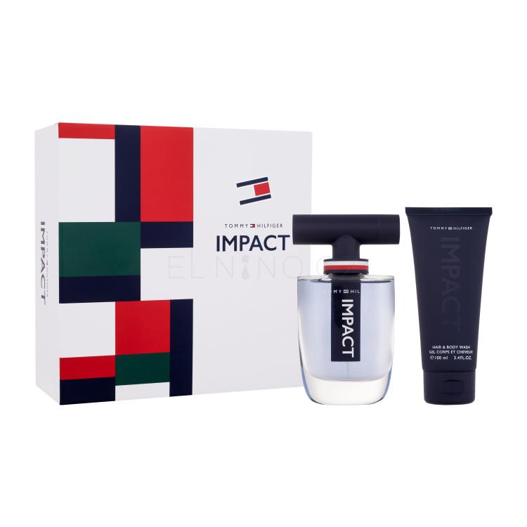 Tommy Hilfiger Impact SET1 Dárková kazeta toaletní voda 100 ml + sprchový gel 100 ml + toaletní voda 4 ml