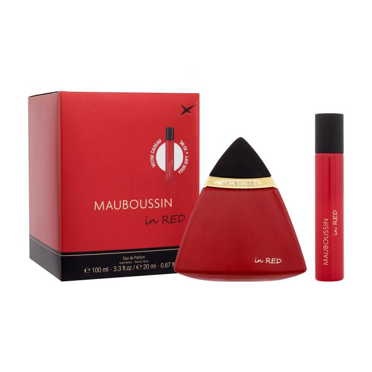 Mauboussin Mauboussin in Red Dárková kazeta parfémovaná voda 100 ml + parfémovaná voda 20 ml