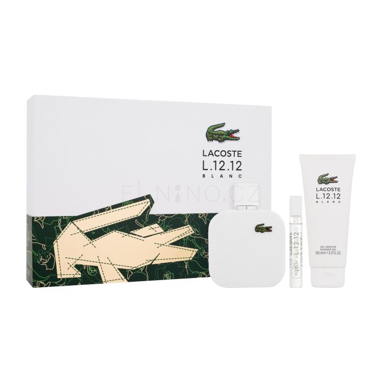 Lacoste L.12.12 Blanc Dárková kazeta toaletní voda 100 ml + sprchový gel 100 ml + toaletní voda 7,5 ml